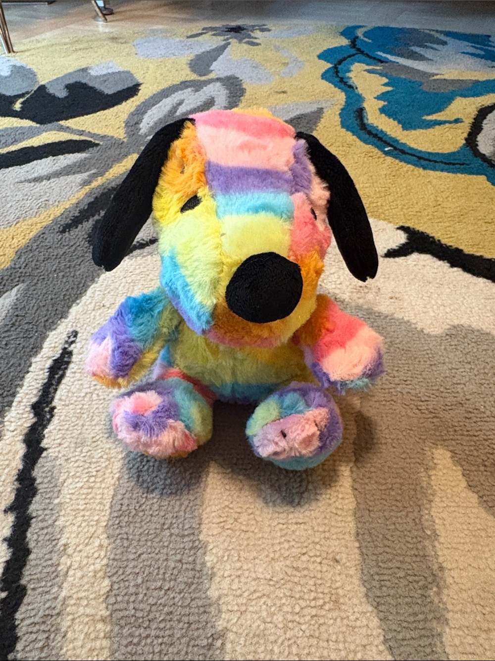 Hallmark Multicolor Snoopy Plush with Black Ears and Nose